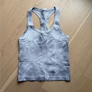 Lululemon Swiftly Race/Waist Tank - Tie Dye Grey size 4